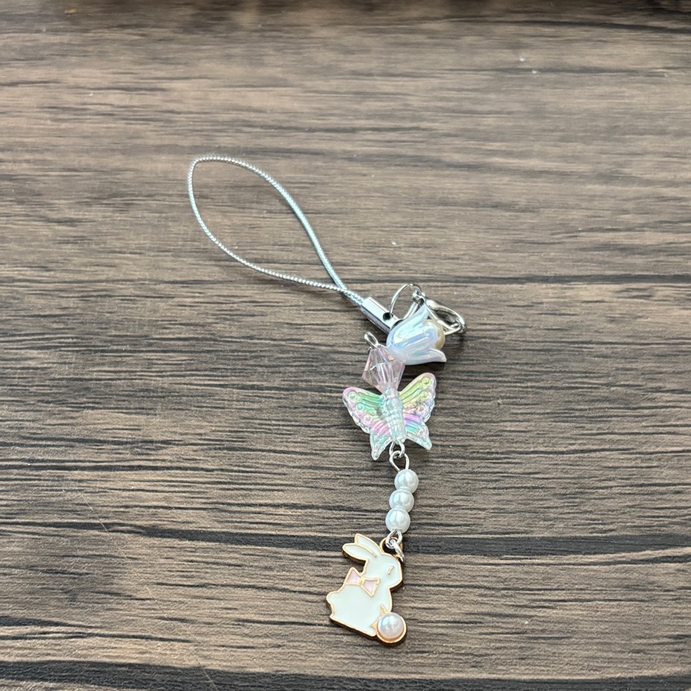 Butterfly and Bunny Charm Phone Case Accessory